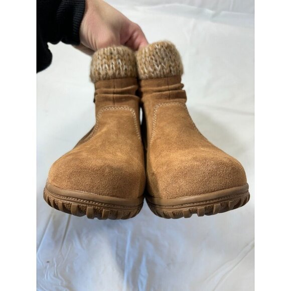 Khombu Laura All Weather Ankle Booties Chestnut Suede Womens Size 7 - Picture 9 of 12